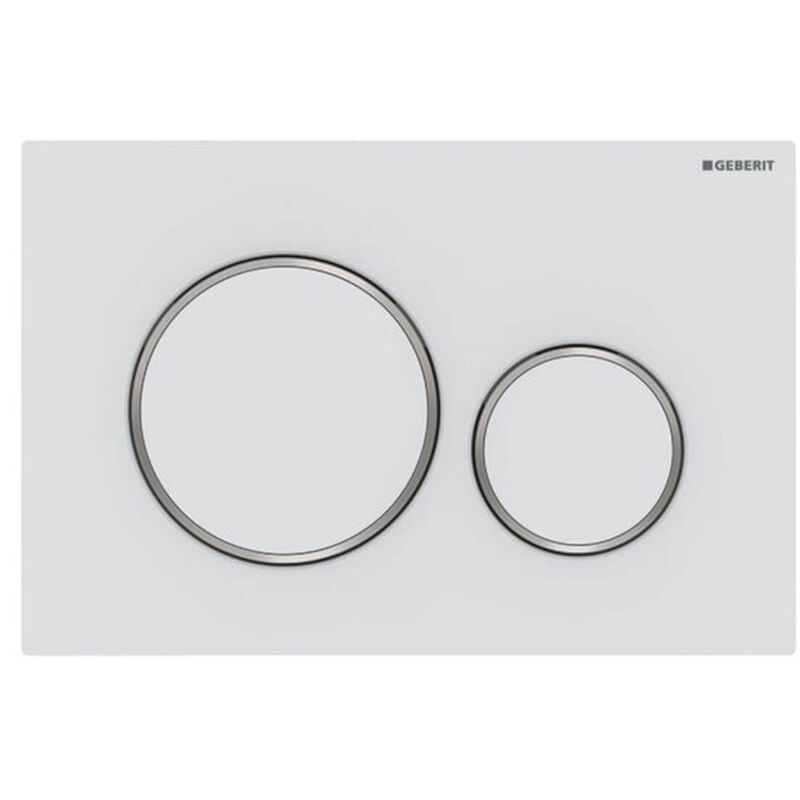 foto del prodotto sigma20, placca di comando a doppio tasto, bianco opaco cromato 115.882.jt.1 geberit