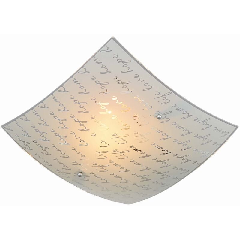 foto del prodotto signa plafoniera quadrata vetro decoro firma d. 30x30cm