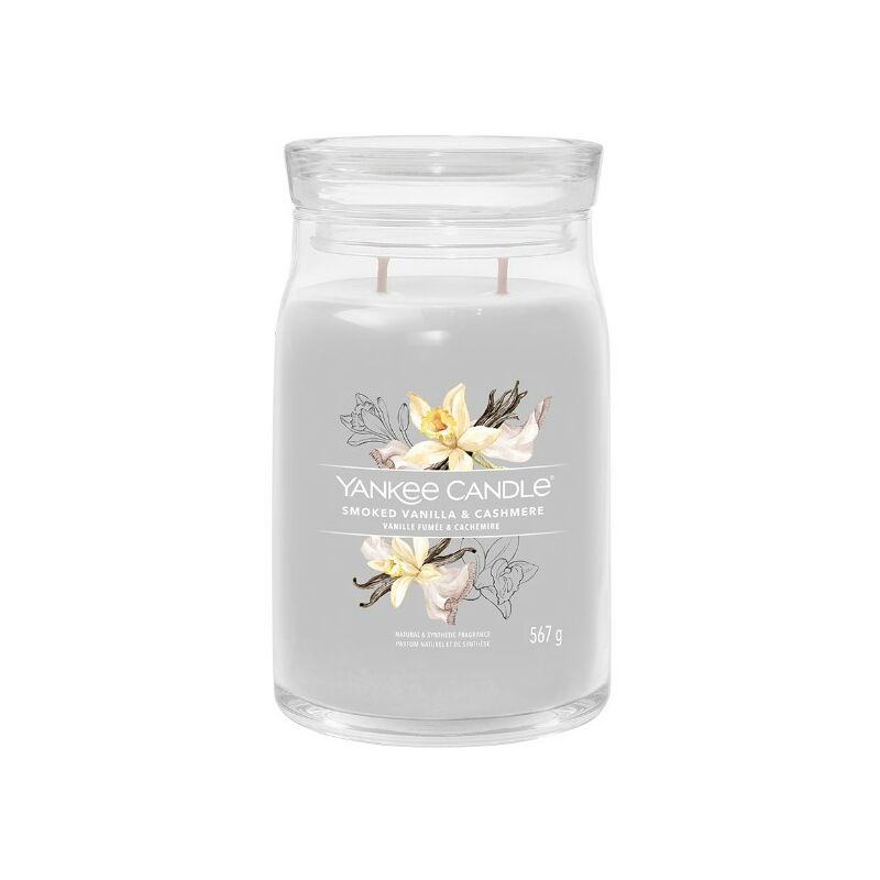 foto del prodotto signature candela in giara grande smoked vanilla cashmere 90 ore yankee candle
