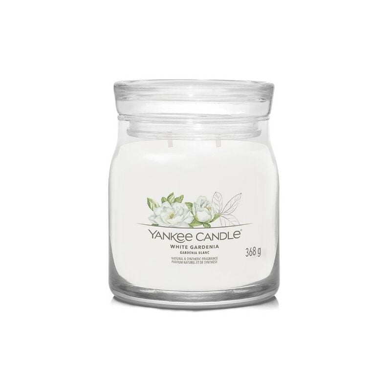 foto del prodotto signature candela in giara media white gardenia 50 ore yankee candle