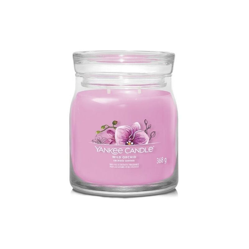 foto del prodotto signature candela in giara media wild orchid 50 ore yankee candle