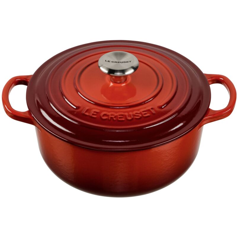 foto del prodotto signature tegame rotondo 20 cm rosso ciliegia le creuset