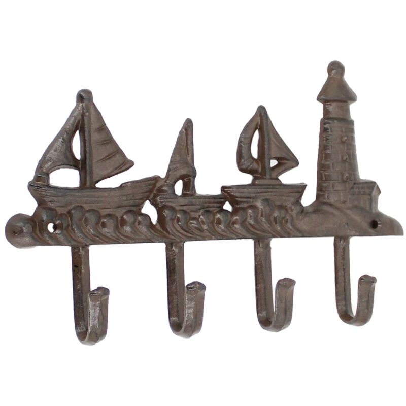 foto del prodotto signes grimalt appendiabiti decorativo per barca vintage in ghisa rustica 16 cm