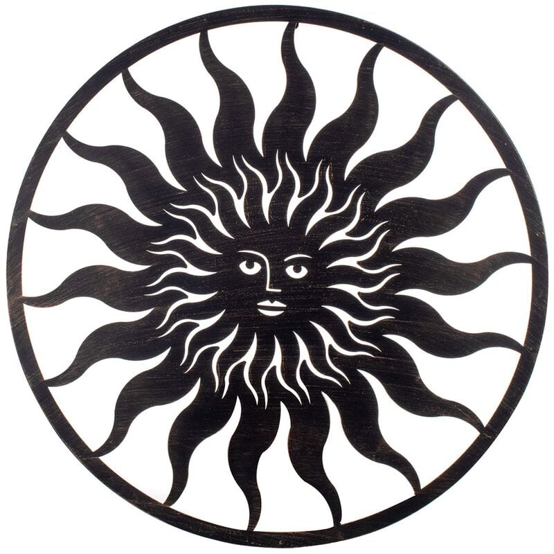 foto del prodotto signes grimalt applicare la parete dell ornamento in metallo applica appliques in metallo nero muro 1x82x82cm 23648