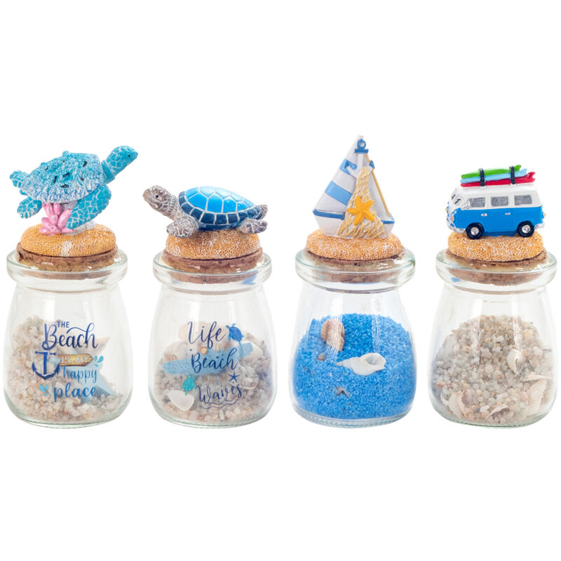 foto del prodotto signes grimalt bottiglia 4u vari blu 11x6x6cm resina decorazione nautica e marinara