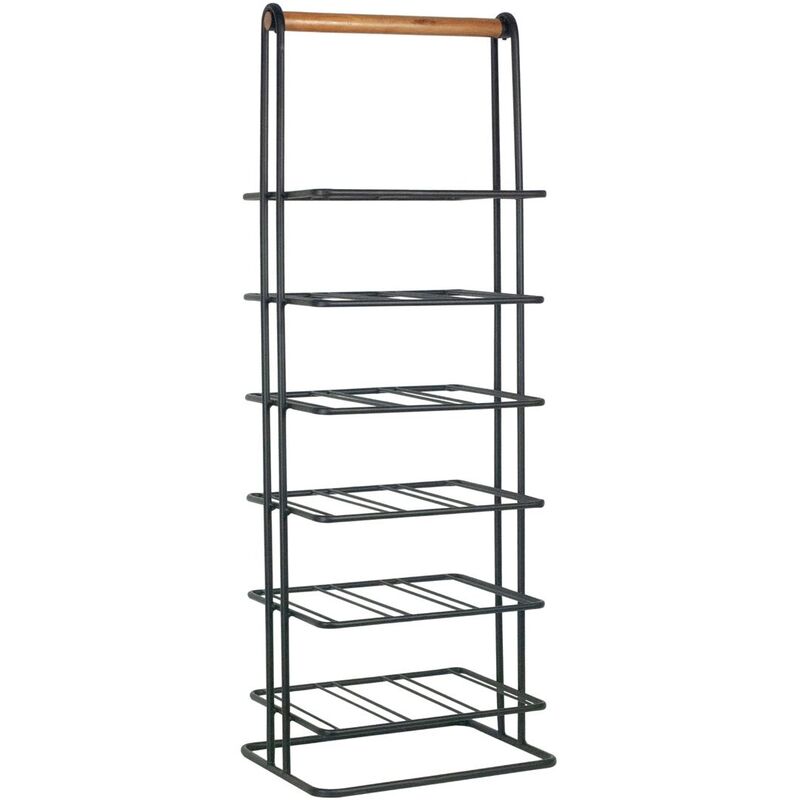foto del prodotto signes grimalt bottler da cucina rack per bottiglia nera 24x32x90cm 20784