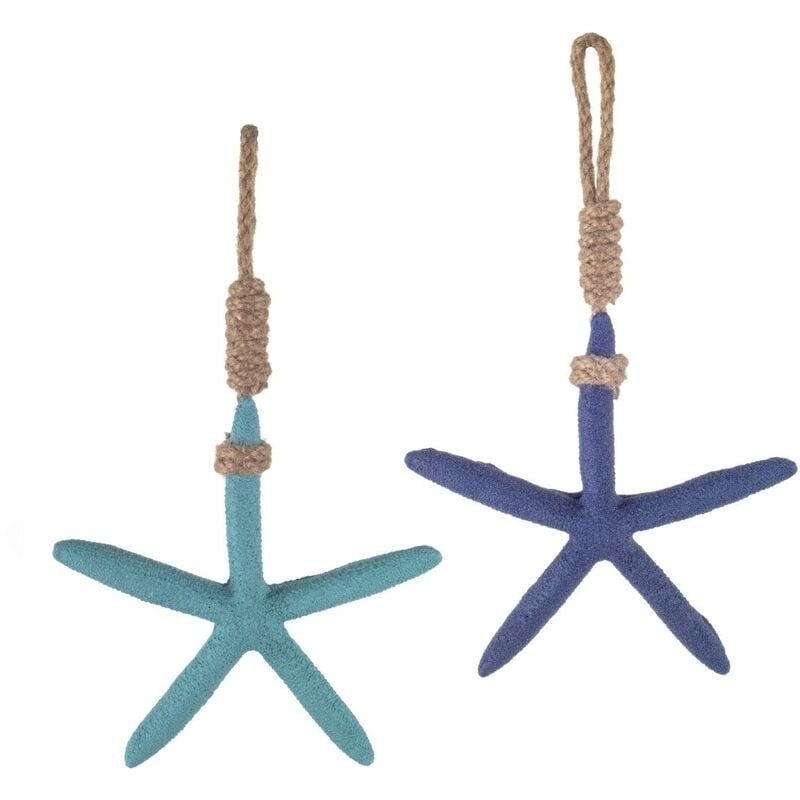 foto del prodotto signes grimalt ciondolo decorativo ornamento a ciondolo a stella 2 u pendenti blu 2x12x12cm 26173