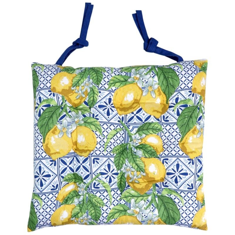 foto del prodotto signes grimalt cuscino decorativo per sedia con motivo limone, imbottitura morbida, 40x40 cm, ideale per la casa e la decorazione