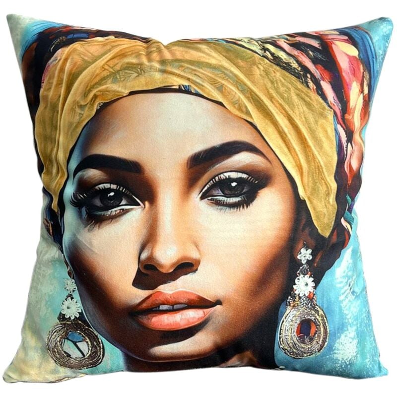 foto del prodotto signes grimalt cuscino etnico africano 45x45 cm per decorazione domestica, cuscino 100 cotone, accessorio ideale per divani e sedie