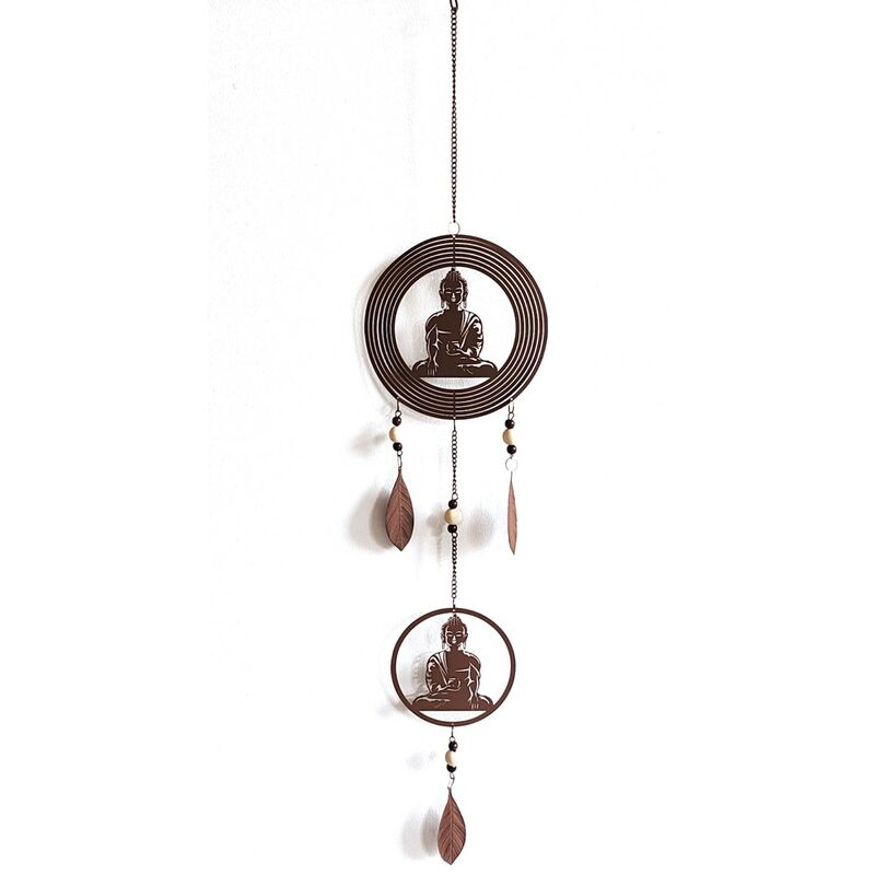foto del prodotto signes grimalt decorazione a sospensione in metallo buddha buddh brown metal 1x18x90cm 24609