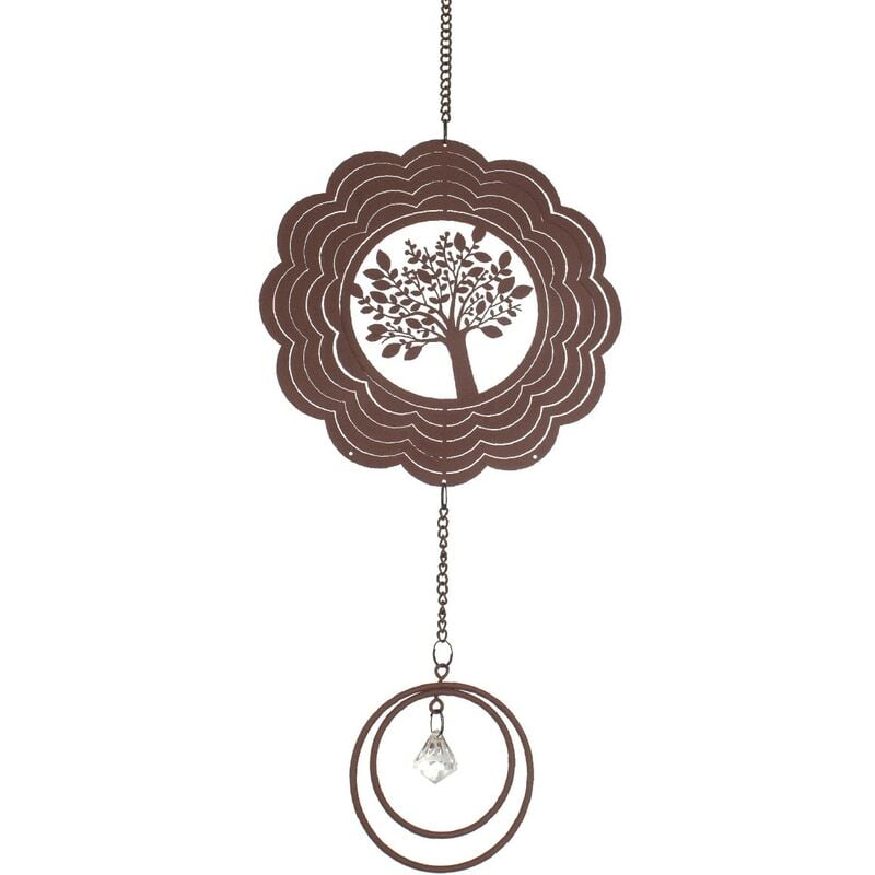 foto del prodotto signes grimalt decorazione a sospensione in metallo tree of life tree brown metal 1x18x65cm 24602