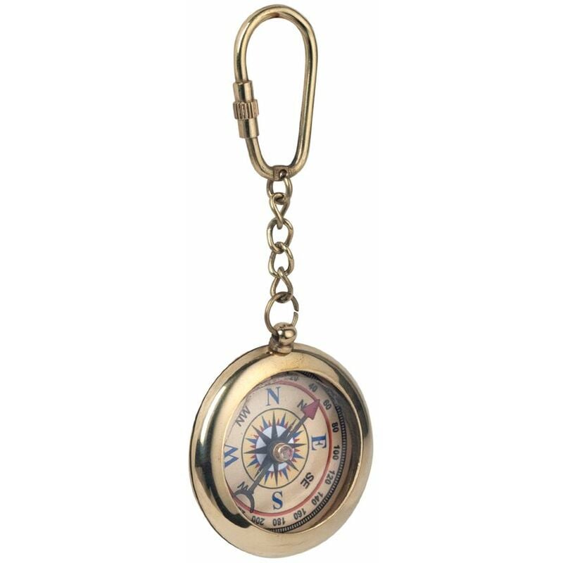 foto del prodotto signes grimalt decorazione del portachiavi keychain della bussola nautica dorata 5x12x1cm 19337