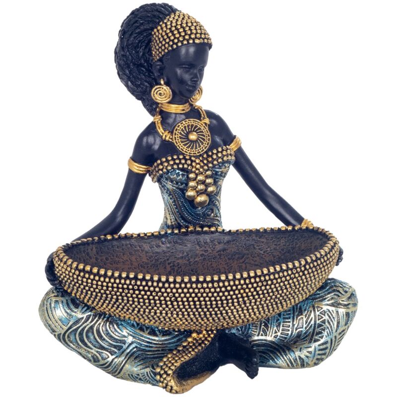 foto del prodotto signes grimalt figura africana decorativa in resina per la casa, regalo originale e artigianato unico, stile etnico e moderno
