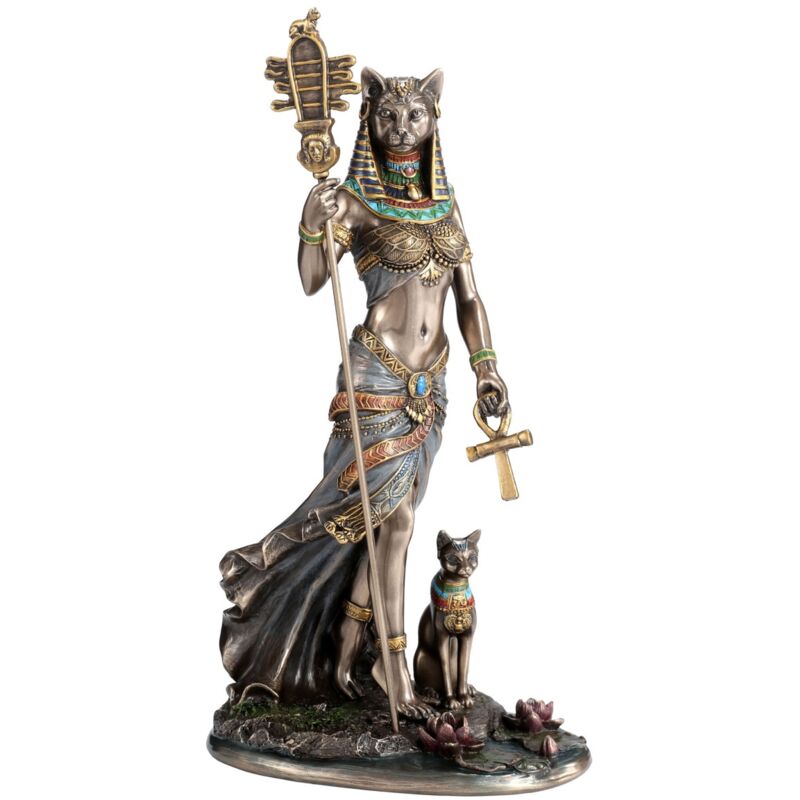 foto del prodotto signes grimalt figura della dea egiziana bastet in bronzo classico per la decorazione domestica