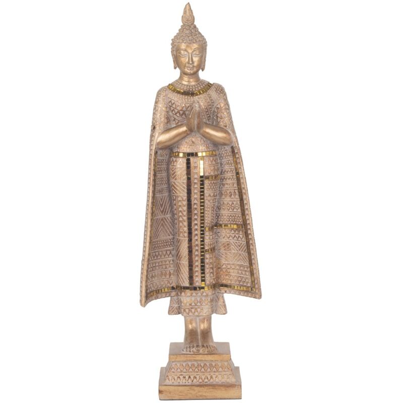 foto del prodotto signes grimalt figura di buddha dorato decorazione orientale per la casa e l ufficio