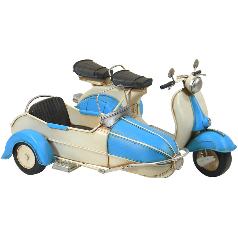 foto del prodotto signes grimalt figura scooter con veicoli sidecar veicoli terrestri blu del modello 17x32x23cm