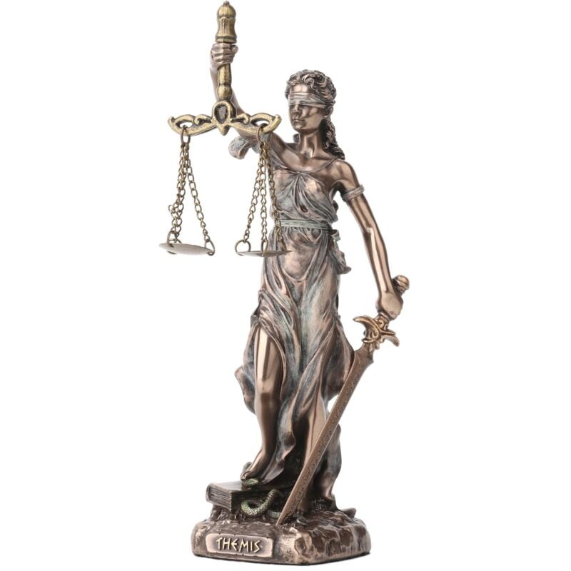 foto del prodotto signes grimalt figura themis dea greca giustizia resina bronzo 16,5 cm
