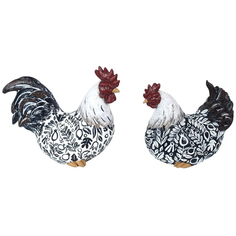 foto del prodotto signes grimalt figure di figura animale set gallo 2 unit animali grigi 10x22x18cm 20351