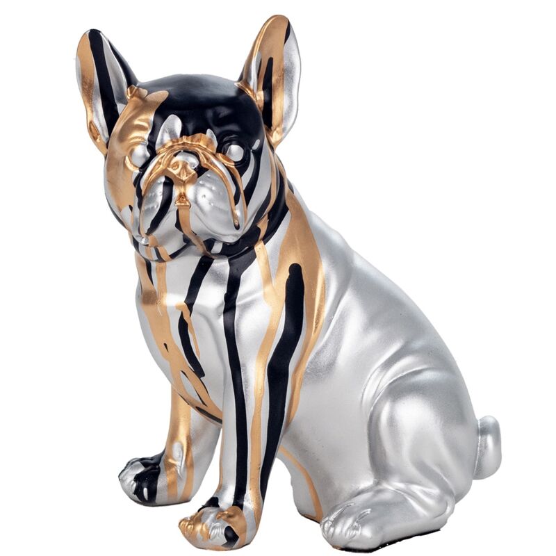 foto del prodotto signes grimalt - figure di figura del cane figura bulldog dog silver animals 11x15x20cm 28702