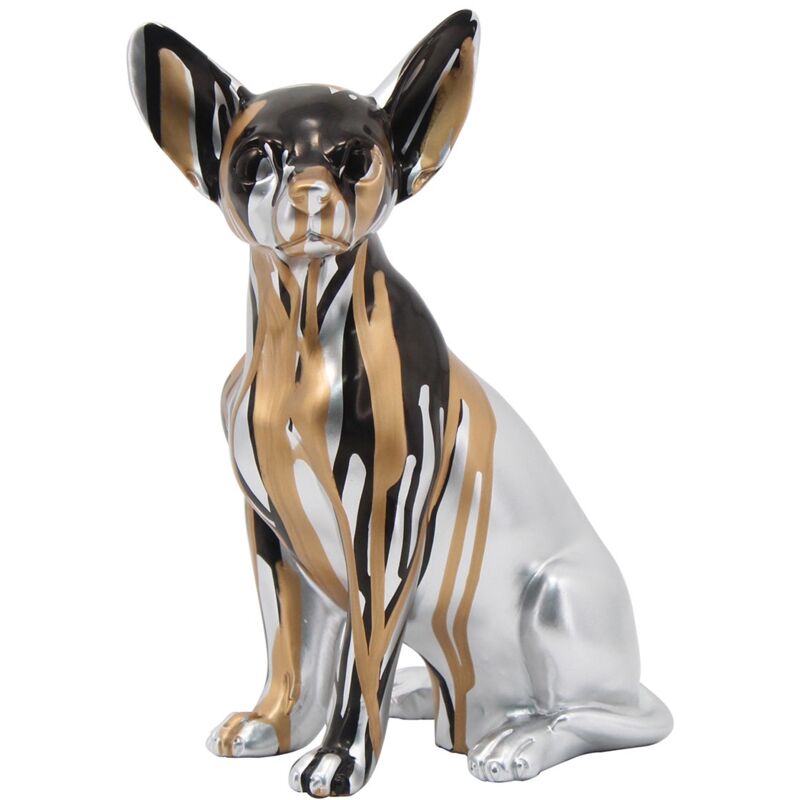 foto del prodotto signes grimalt figure di figura del cane figura chiuaua dog silver animals 11x16x26cm 28703
