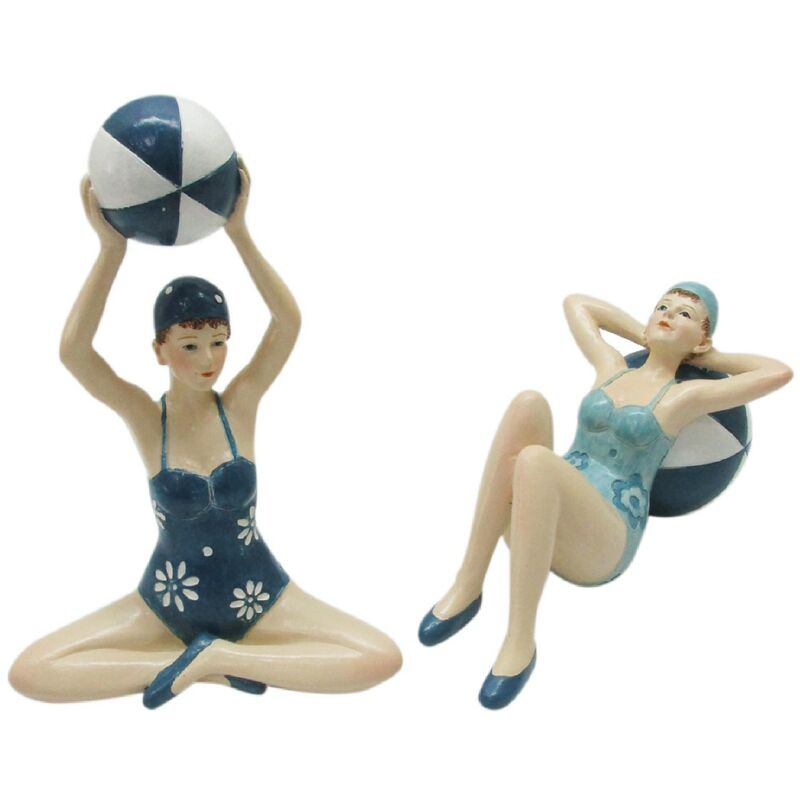 foto del prodotto signes grimalt figure di figura della persona figura seduta ragazza 2 unit blu mare marino 7x14x20cm 25465