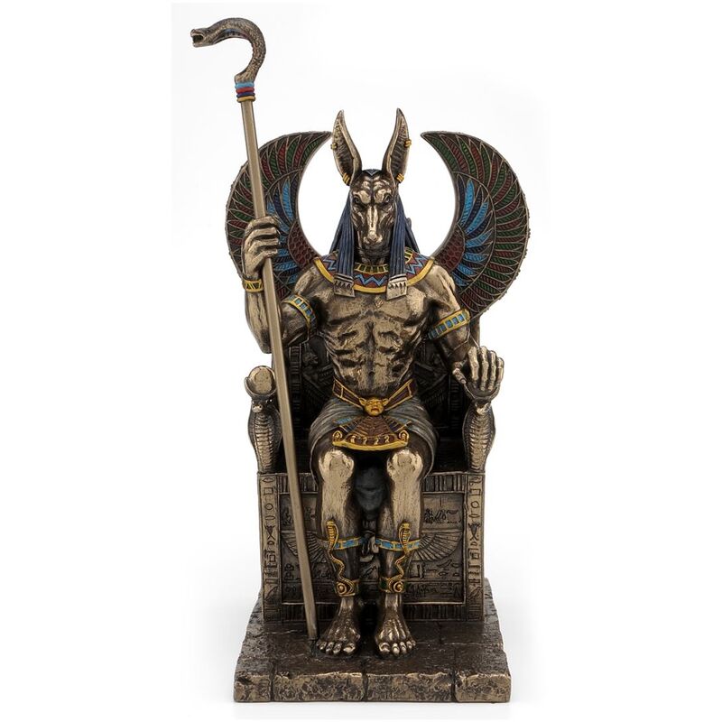 foto del prodotto signes grimalt figure di figura in bronzo anubis goda bronze egitano golden 14x13x27cm 15255