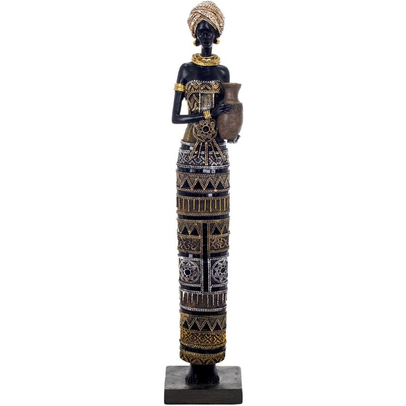 foto del prodotto signes grimalt figure di figure africane africano africano ed elefanti neri 10x12x56cm 24174