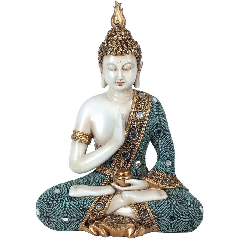 foto del prodotto signes grimalt figure di figure di buddha seduto buddha blu 9x22x24cm 22400