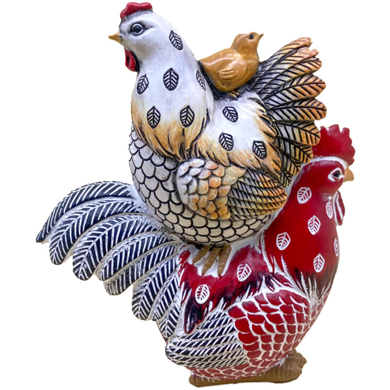 foto del prodotto signes grimalt gallo gallina pulcino animali gallina rossa figura 16x14x7 cm