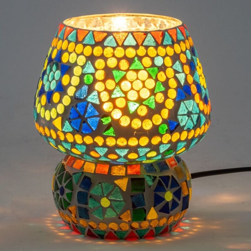 foto del prodotto signes grimalt lampada da tavolo in mosaico in stile etnico per la decorazione della casa