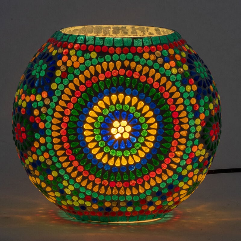 foto del prodotto signes grimalt lampada da tavolo in mosaico in stile etnico per la decorazione domestica