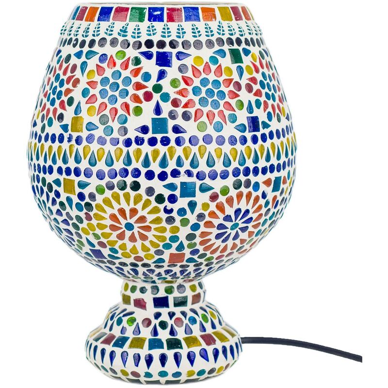 foto del prodotto signes grimalt lampada desktop per mobili lampada marocchina lampade multicolore 19x19x27cm 26348