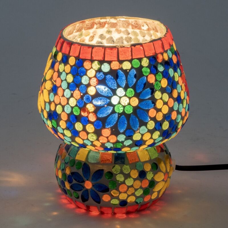 foto del prodotto signes grimalt lampada desktop per mobili lampade a mosaico verde 13x13x18cm 16164