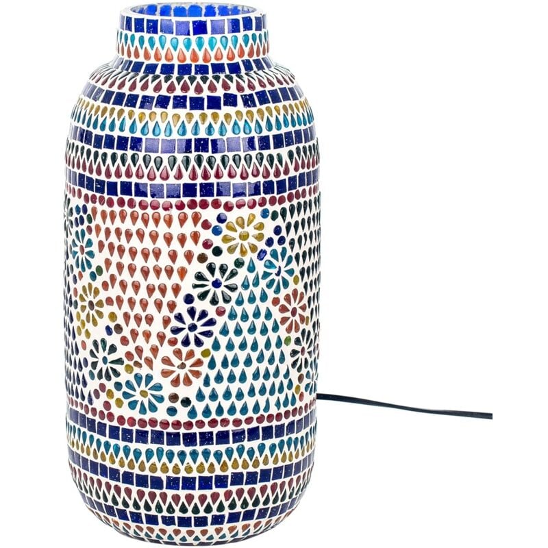 foto del prodotto signes grimalt lampada desktop per mobili lampade marocchina blue lampade 18x18x38cm 28542