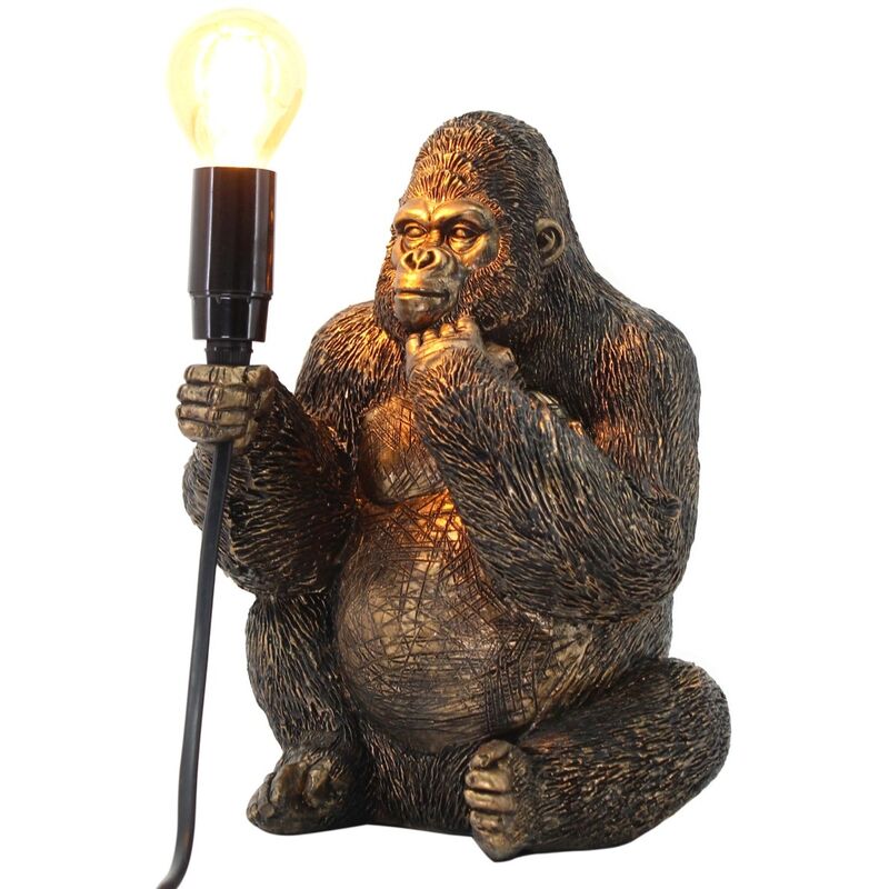 foto del prodotto signes grimalt mobili per lampade a piedi lampade a forma di gorilla grigio 17x18x24cm 27419