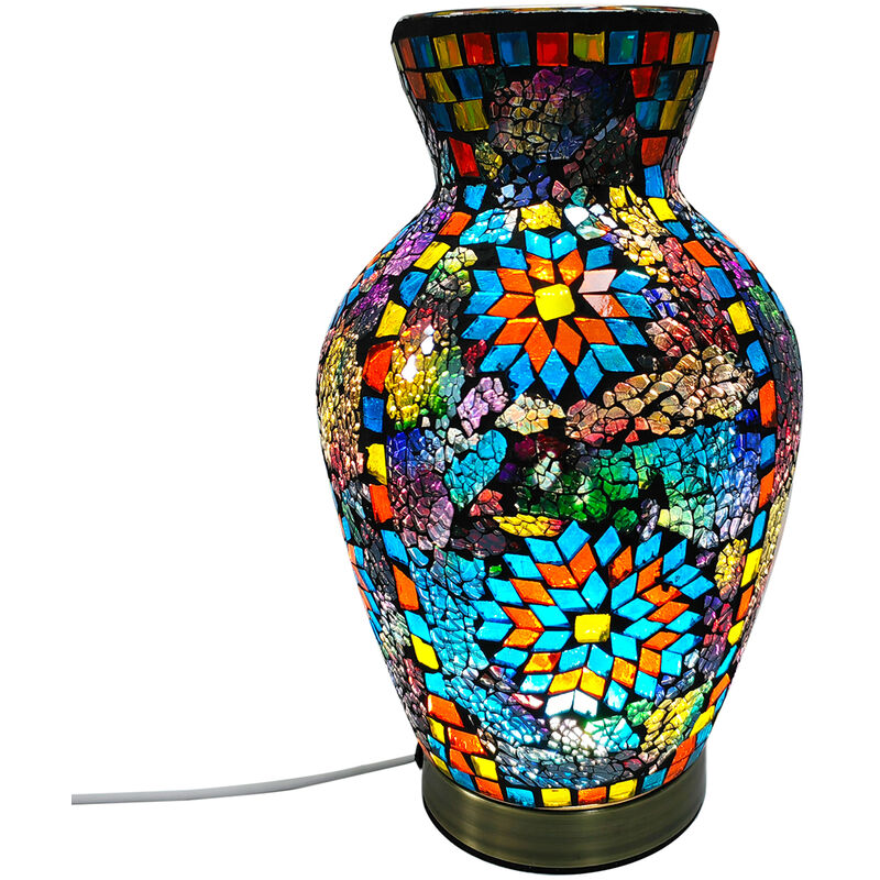 foto del prodotto signes grimalt - mosaic jarr n lampas lampas lampada da tavolo multicolore - 25x17x17cm