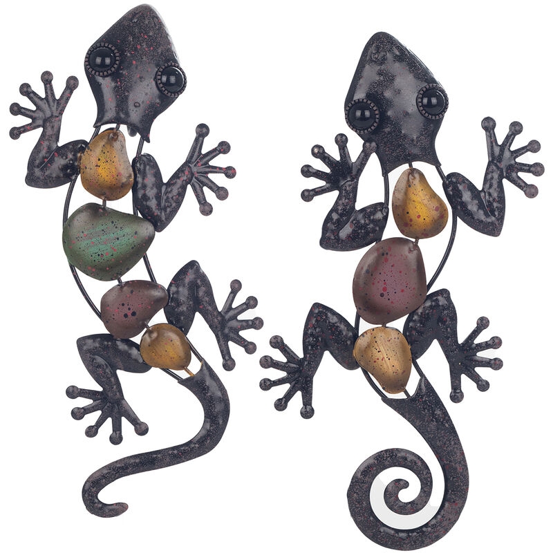 foto del prodotto signes grimalt muro adorno garden lizards s set 2 unit gardin black 14x30x1cm 43037
