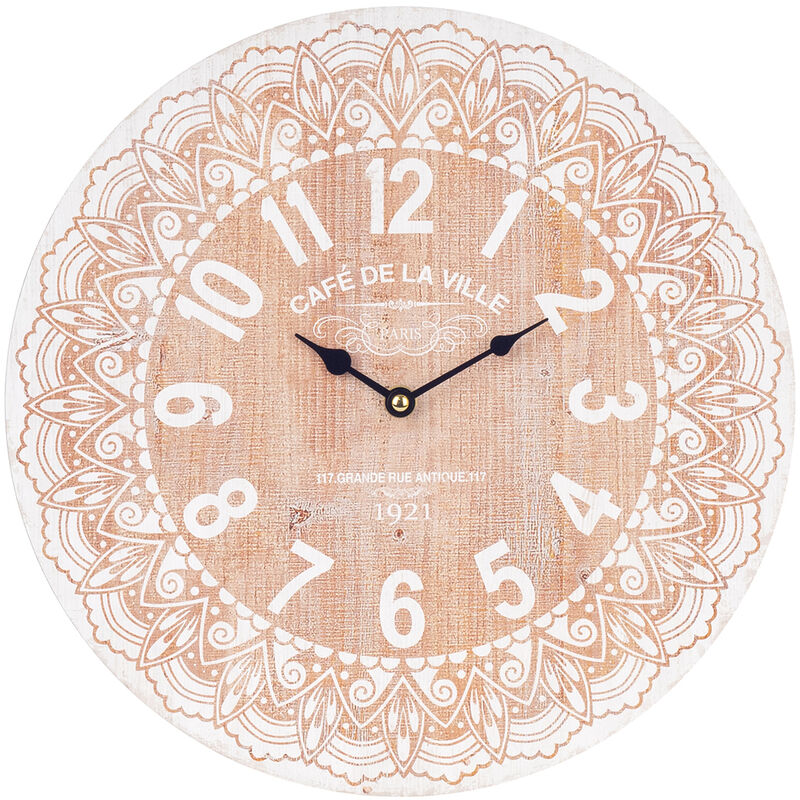 foto del prodotto signes grimalt orologio da muro adorno orologi marroni murali rustici a parete 4x34x34cm 30269