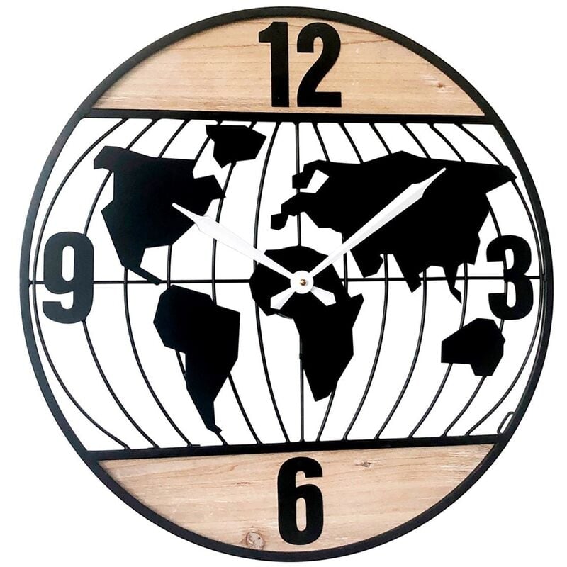 foto del prodotto signes grimalt orologio da muro adorno orologi neri muro muro 3x60x60cm 24469