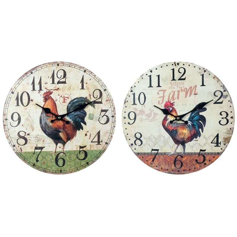 foto del prodotto signes grimalt orologio da muro adorno set murale muro 2u orologi multicolore 4x34x34cm 22200