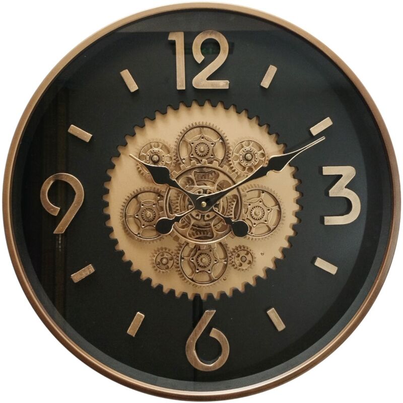 foto del prodotto signes grimalt orologio da parete industriale vintage con ingranaggi, decorazione domestica moderna, stile rustico ed elegante, 50 cm