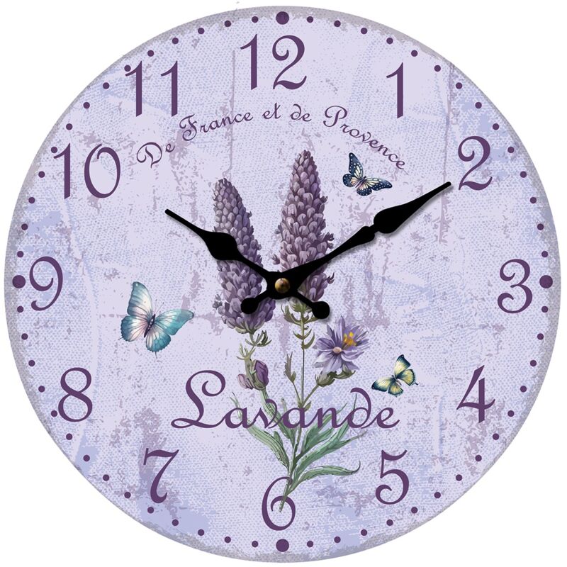 foto del prodotto signes grimalt orologio rotondo lilla orologio mappa del mondo vintage 34x34x4 cm