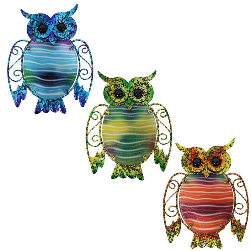 foto del prodotto signes grimalt owl wall adorno 3 u jardin ornamento murale del giardino multicolore 20x15x1cm