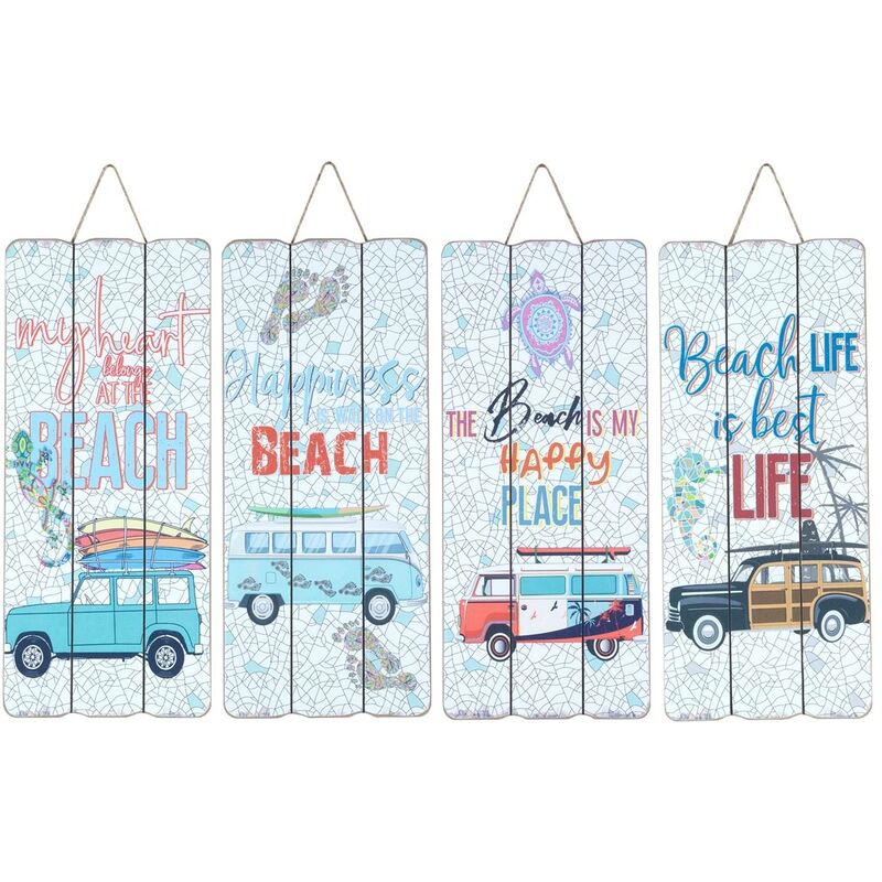 foto del prodotto signes grimalt parete piatto in legno piastra da parete del surf 4 dif. plache in legno multicolore 1x15x35cm 21815