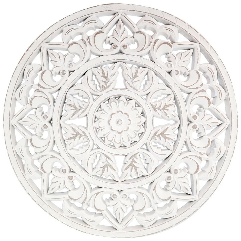 foto del prodotto signes grimalt parete piatto in legno piastre di legno bianco da parete a muro di mosaico 45x2x45cm 26900
