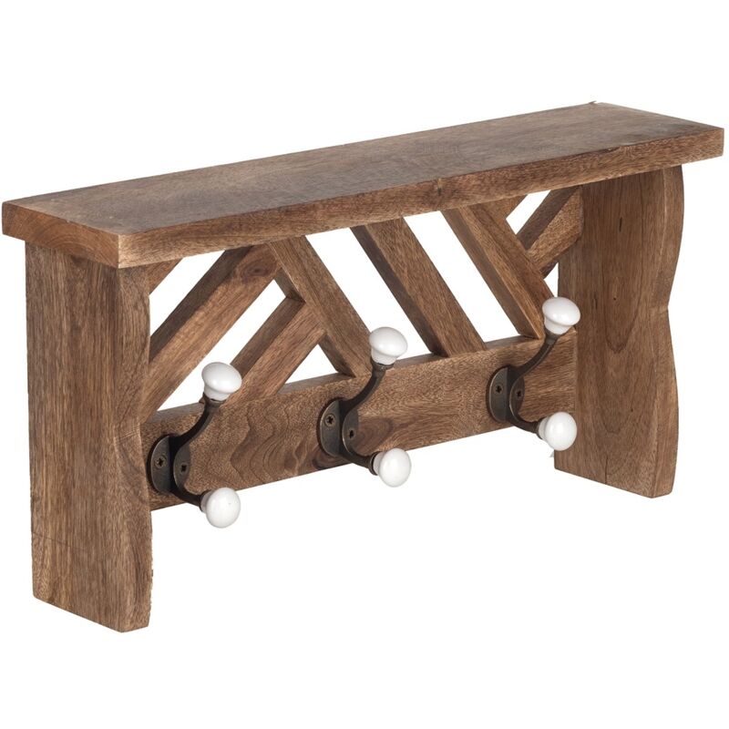 foto del prodotto signes grimalt percero orano wall parrchero wall 6 pomos brown percheros 11x45x23cm 28563