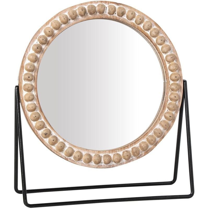 foto del prodotto signes grimalt specchi specchi specchio marrone rotondo 29x25x9cm
