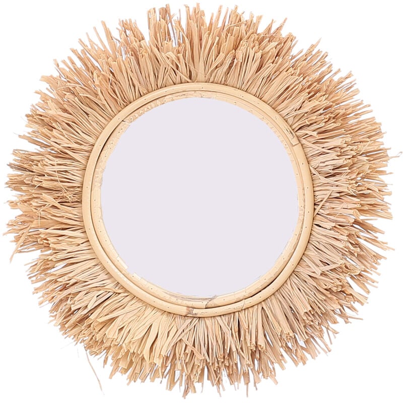 foto del prodotto signes grimalt specchio rotondo grass marrone 28x28x4 cm