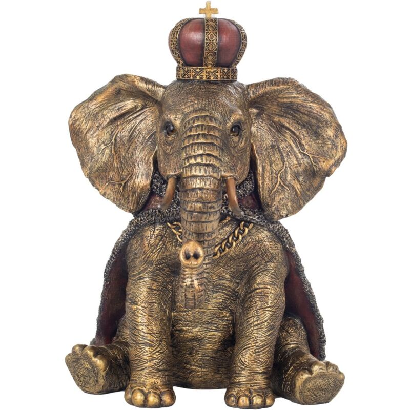 foto del prodotto signes grimalt statuetta in resina di elefante dorato per la decorazione domestica