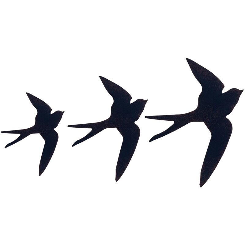foto del prodotto signes grimalt swallow 3 o applique metal piastra in metallo nero 30x24x1cm